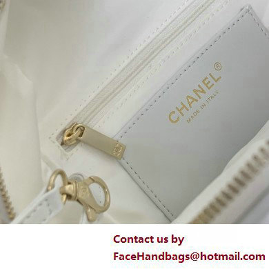 Chanel Sequins  &  Silver-Tone Metal Mini Backpack Bag AS4662 White 2025